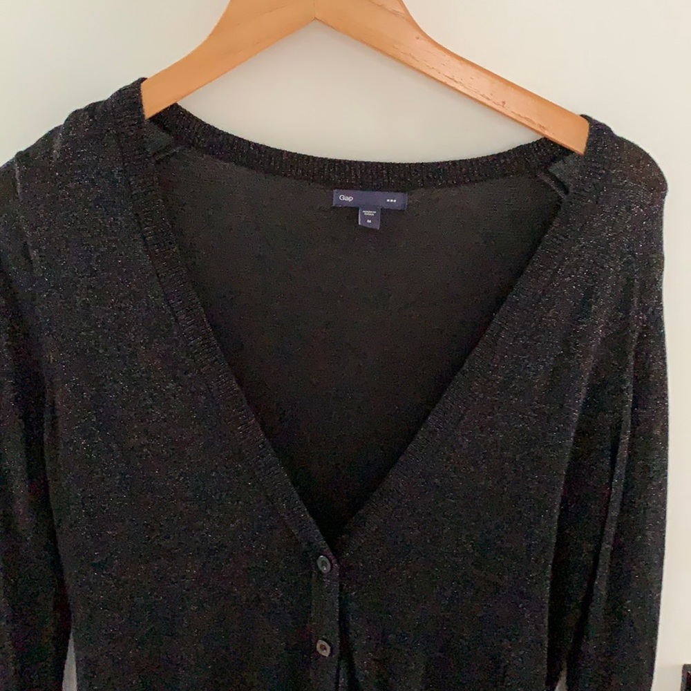 Black glittery GAP cardigan